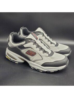 Skechers Vigor 3.0 Elastic Slip On Leather Sneakers Mens Sz 12 Air Cooled Memory